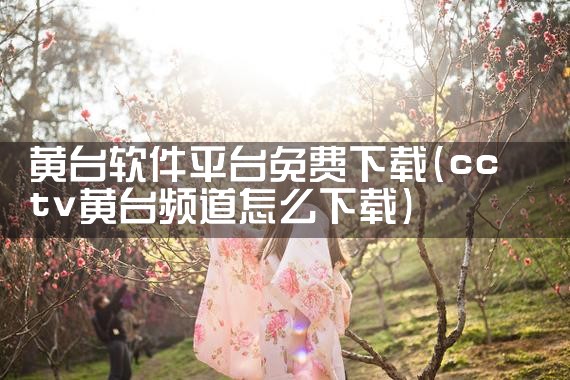 黄台软件平台免费下载